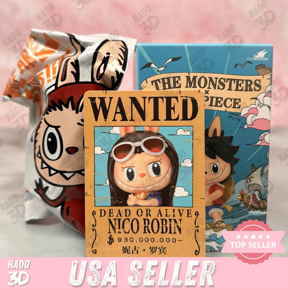 Labubu Nico Robin POP MART - The Monsters x One Piece Figure Toy Doll